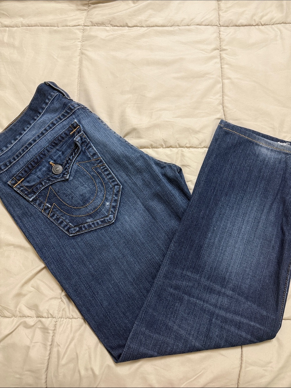 True Religion Men's Blue Bootcut Jeans
